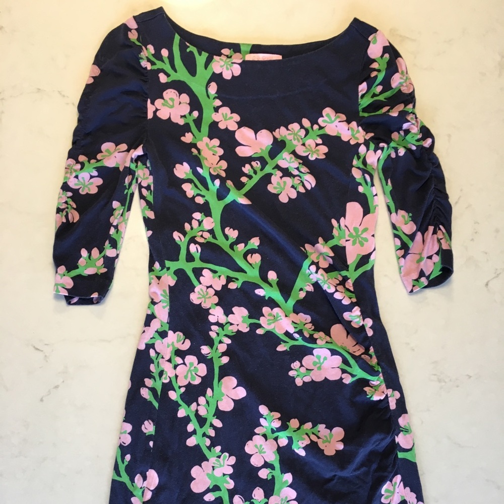 Lilly Pulitzer cherry blossom “body con” dress
